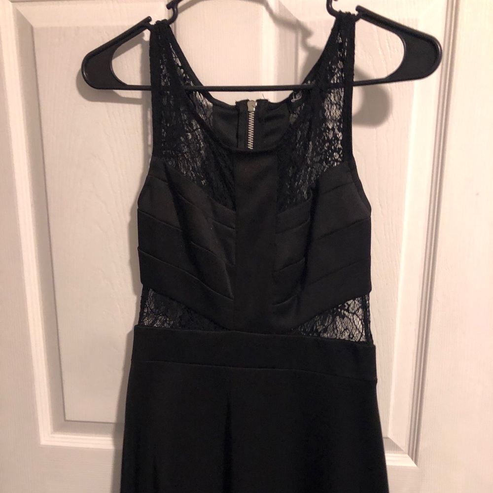 Black silk formal dress